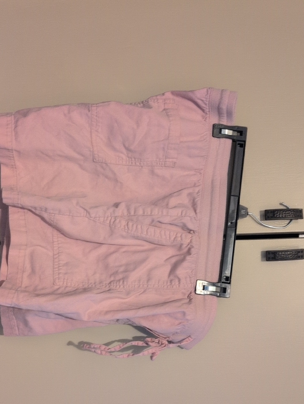 Light Pink Drawstring Cargo Shorts XL
